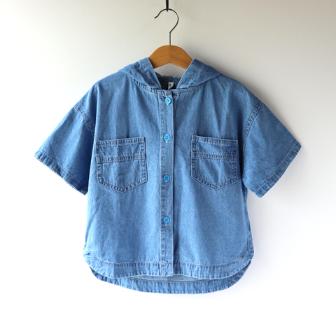 Denim Hoodie Shirts / デニムフーディーシャツ