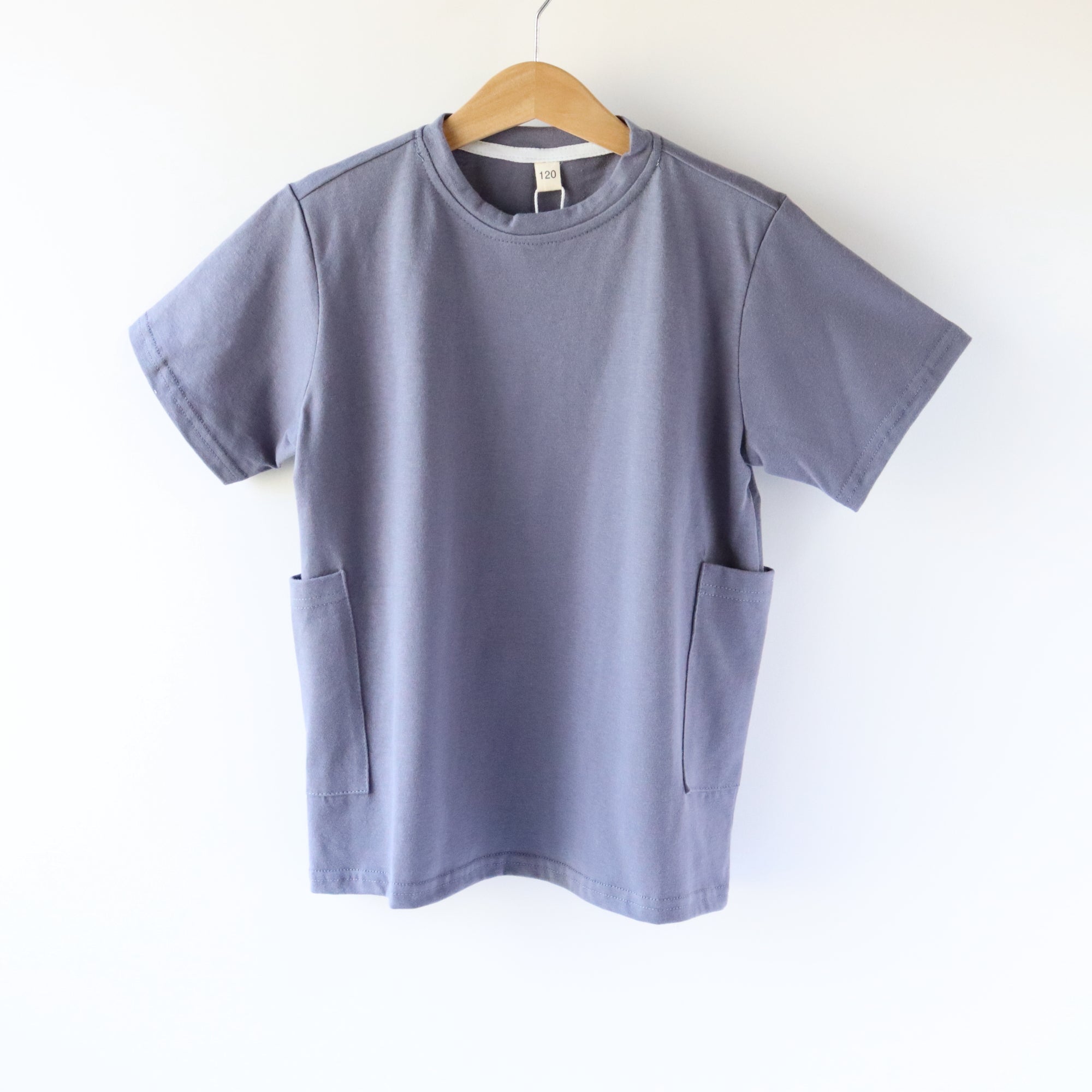 Side-pocket T-Shirts / サイドポケットTシャツ ブルーグレー ...
