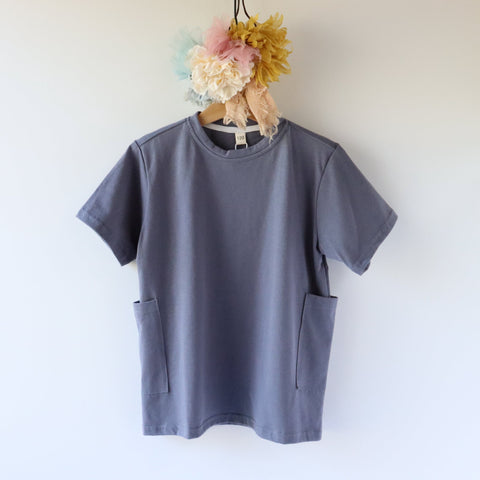 Side-pocket T-Shirts / サイドポケットTシャツ　ブルーグレー