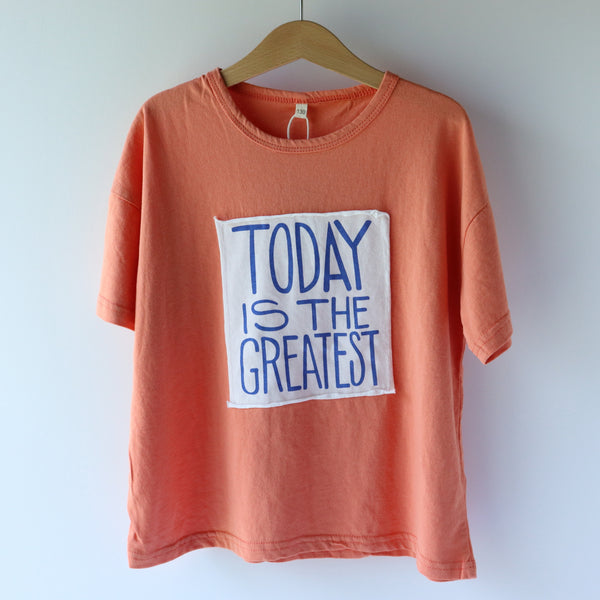 T-Shirts(today is the greatest) / Apricot (アプリコット）