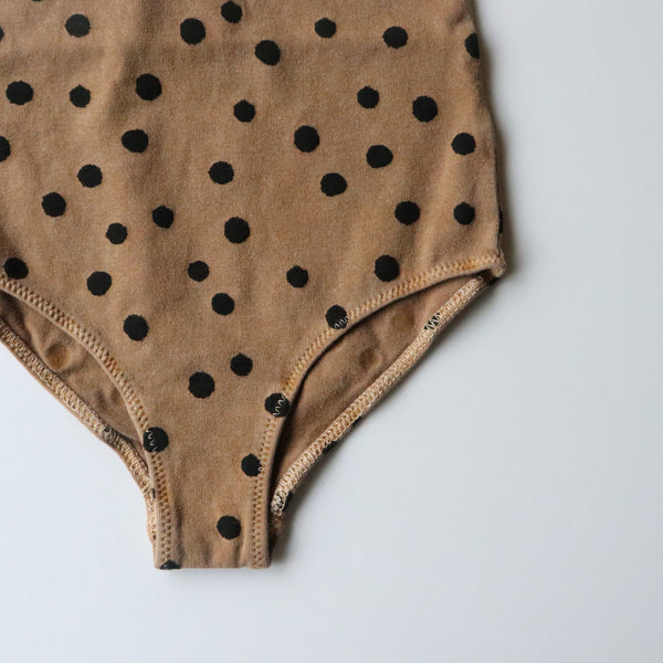 Buho Dotted Swimsuit / Brown Suger