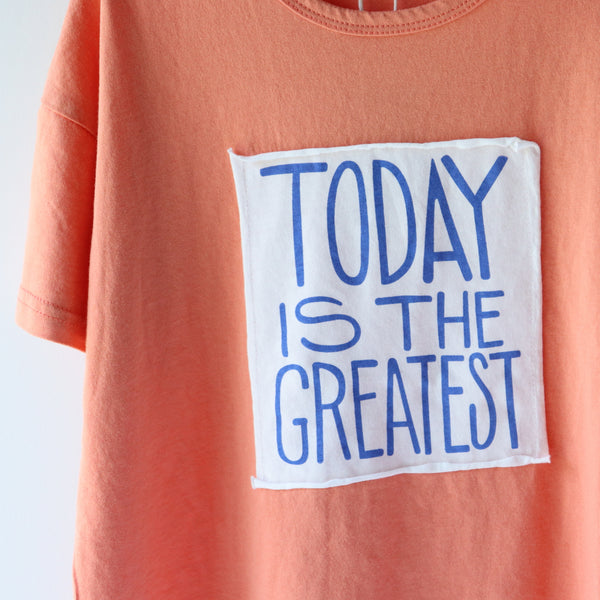 T-Shirts(today is the greatest) / Apricot (アプリコット）